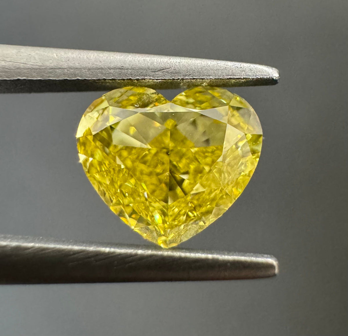Heart Fancy Intense Yellow Natural Diamond 0.81ct VS1 loose diamond