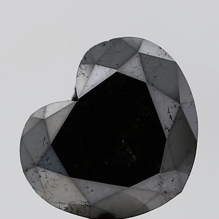 Heart Black Natural Diamond 4.87ct VS2 loose diamond