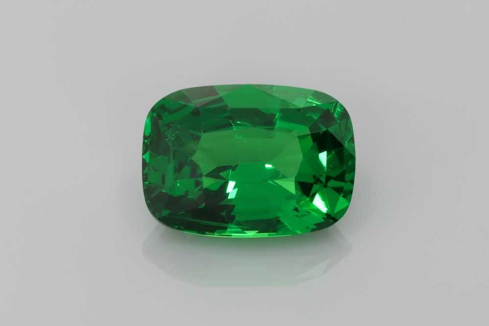 Cushion Green Garnet 3.07ct loose gemstone