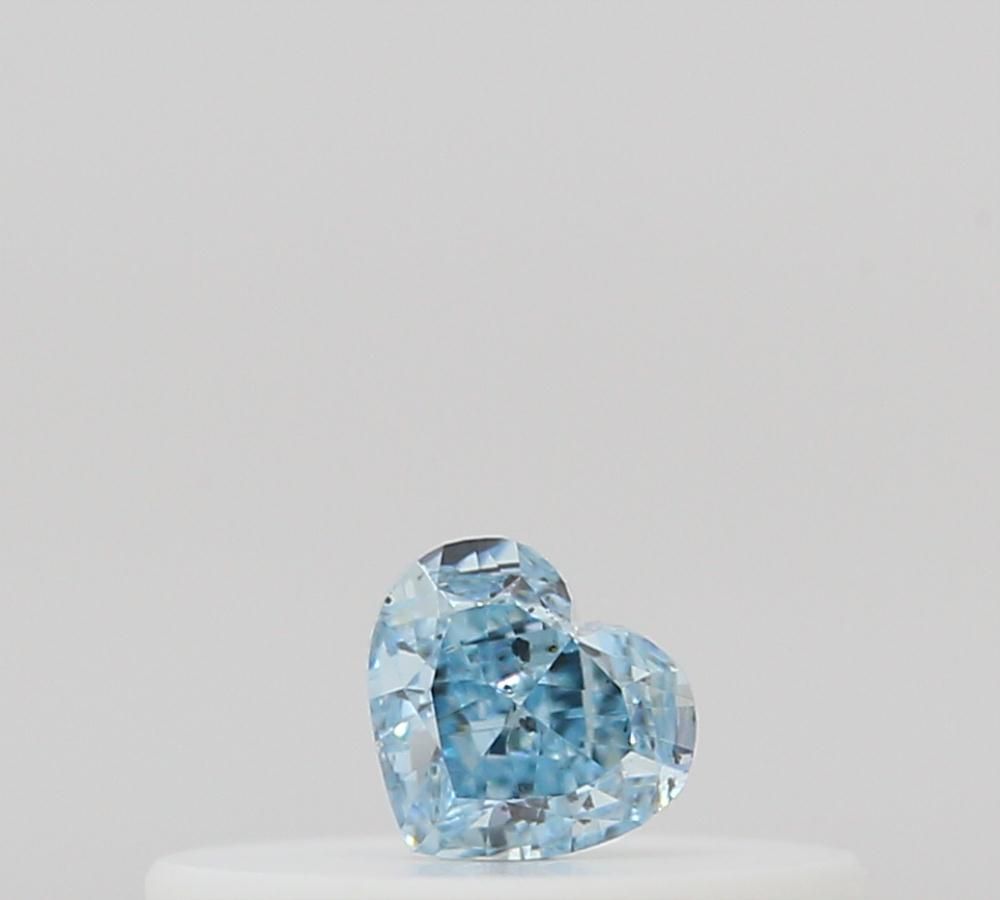 Heart Fancy Intense Green Blue Natural Diamond 0.09ct loose diamond