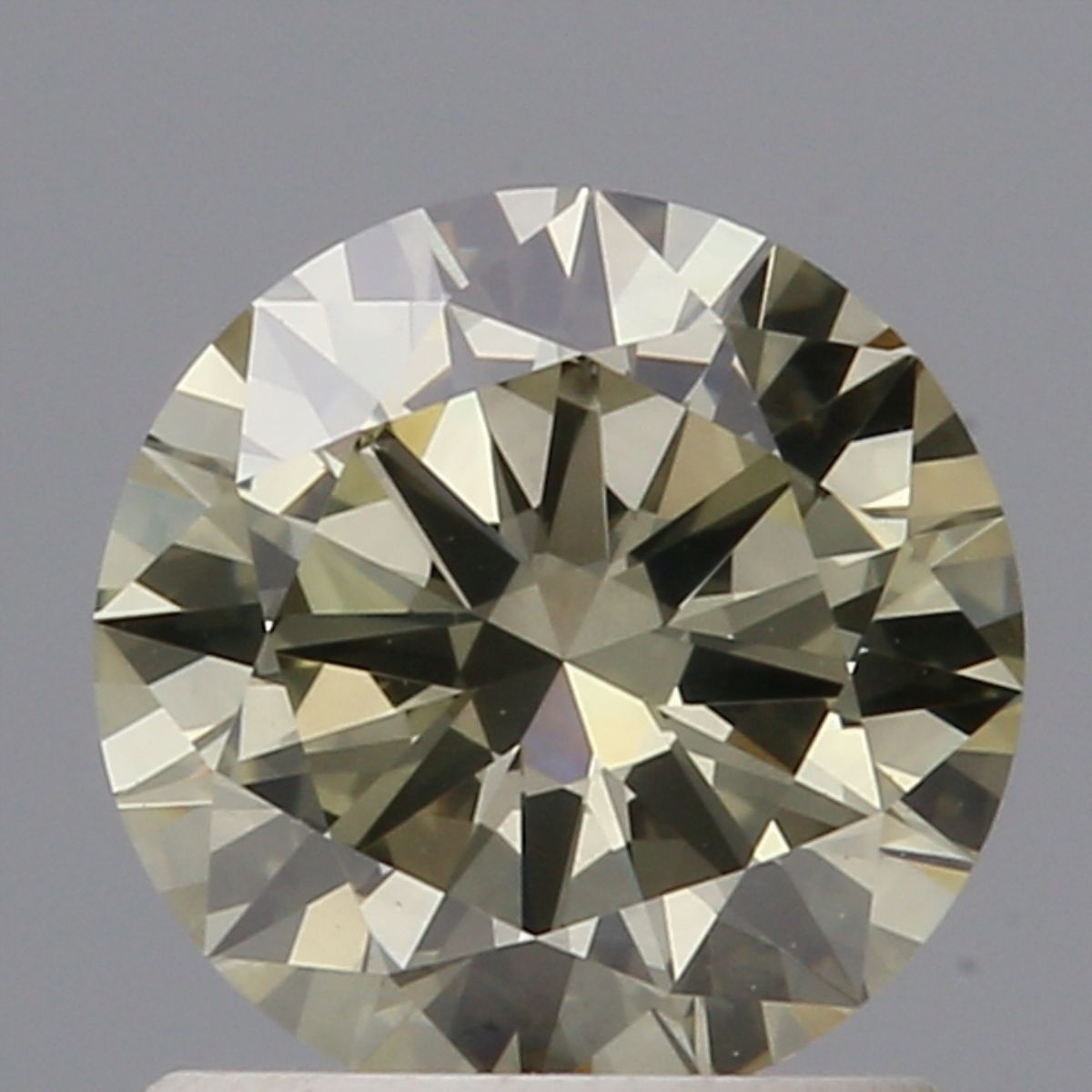 Round Fancy Dark Greenish Gray Natural Diamond 1ct VS2 loose diamond