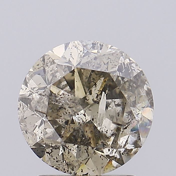Round Fancy Light Brown Natural Diamond 1.9ct I2 loose diamond