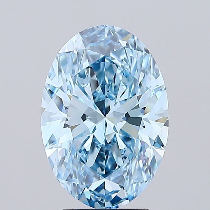 Oval Fancy Vivid Blue Lab-grown Diamond 3.07ct VVS1 loose diamond