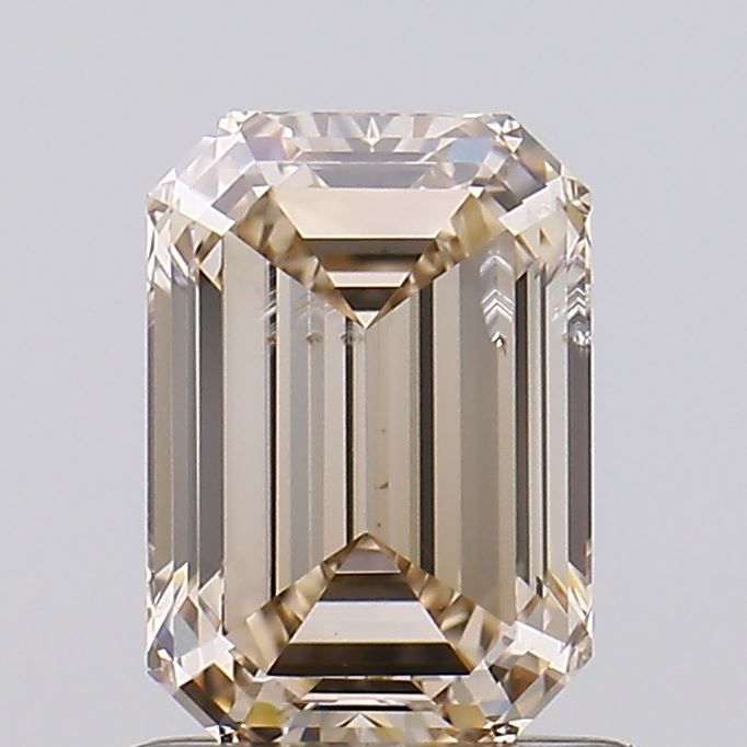 Emerald Fancy Light Brown Lab-grown Diamond 0.91ct SI1 loose diamond