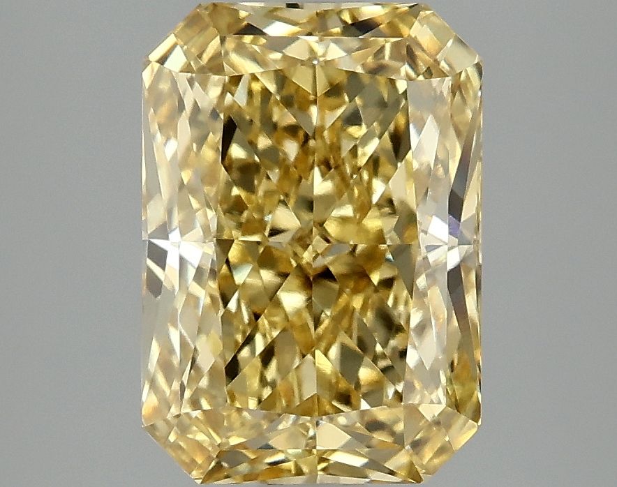 Radiant Fancy Vivid Yellow Lab-grown Diamond 3.01ct VS1 loose diamond