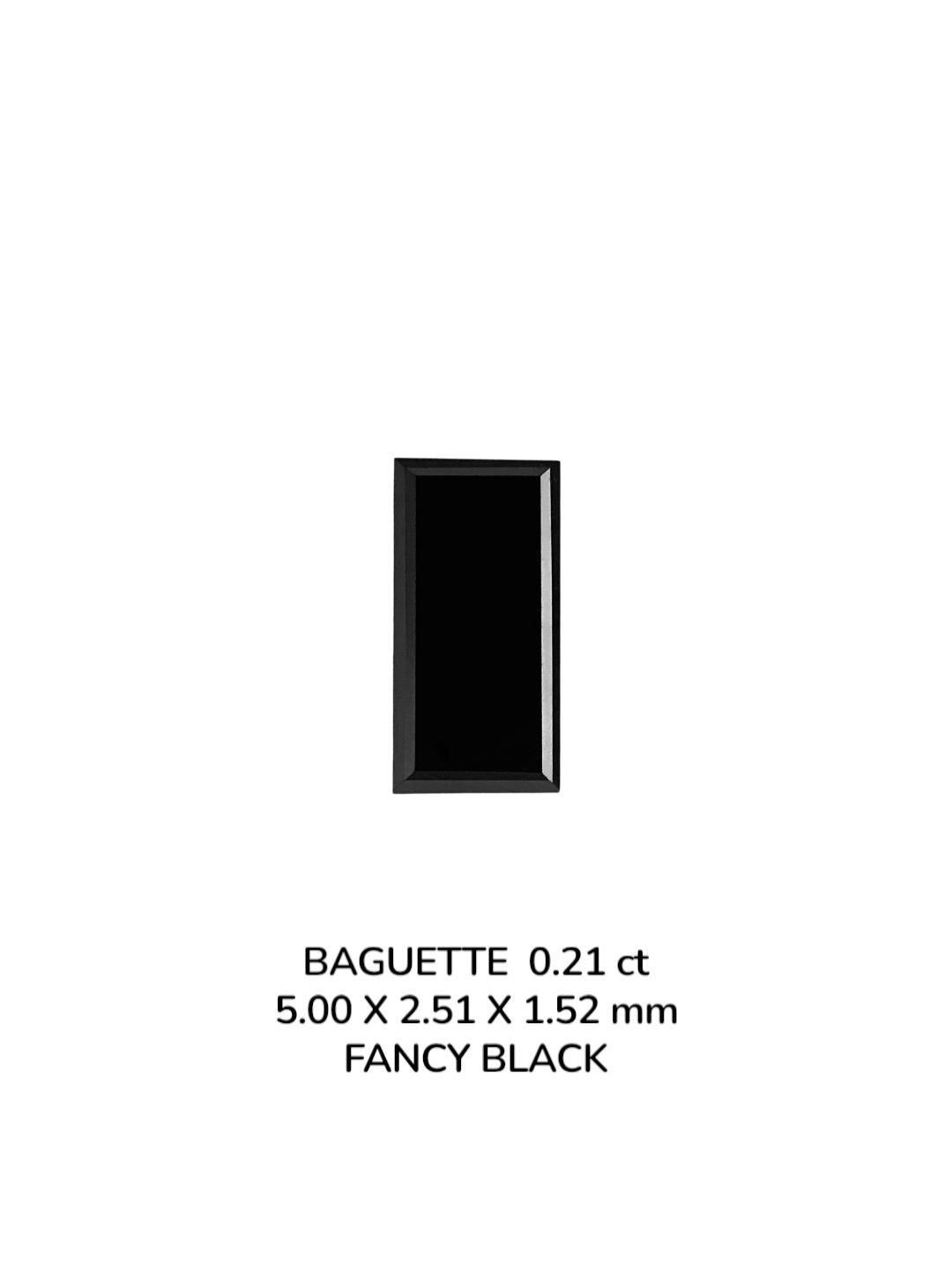 Baguette Fancy Black Natural Diamond 0.21ct VVS2 loose diamond