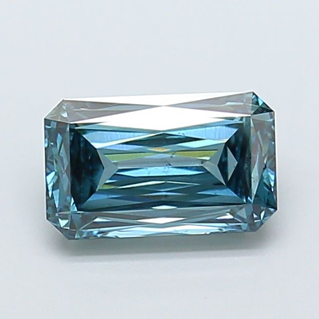 Radiant Fancy Vivid Green Blue Lab-grown Diamond 2.11ct VS2 loose diamond
