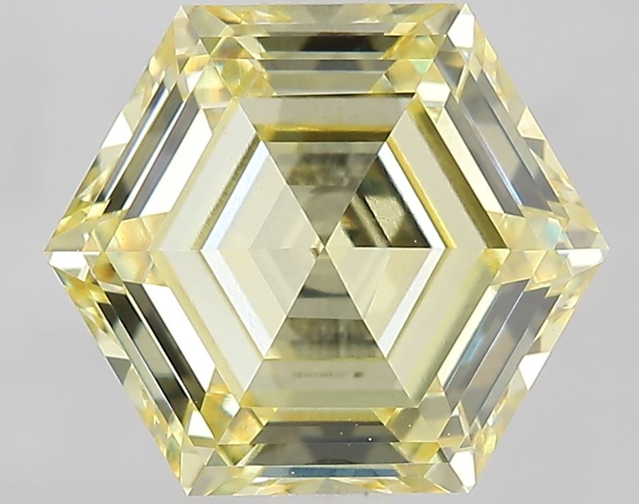 Hexagonal Fancy Yellow Lab-grown Diamond 2.52ct VVS2 loose diamond