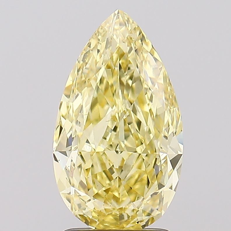 Pear Fancy Intense Yellow Lab-grown Diamond 2.39ct VS1 loose diamond