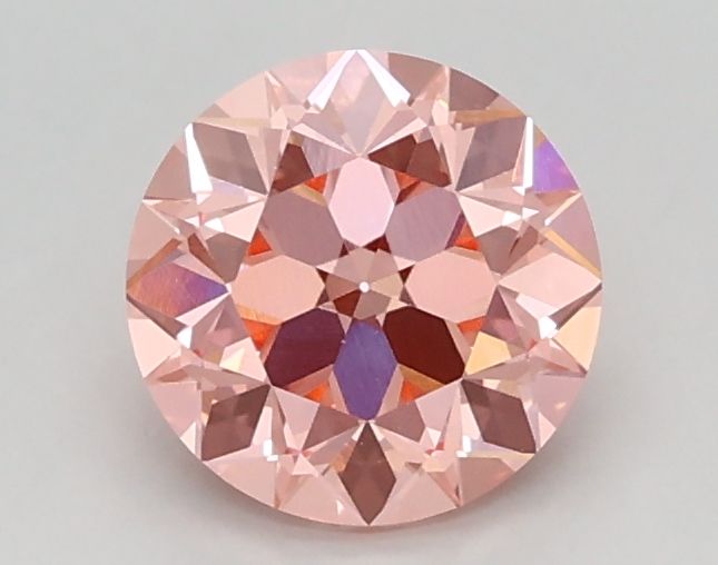 European Cut Fancy Vivid Pink Lab-grown Diamond 0.87ct VVS2 loose diamond