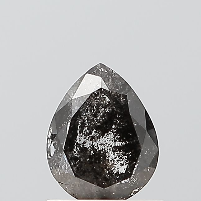Pear Salt And Pepper Natural Diamond 0.85ct VS2 loose diamond