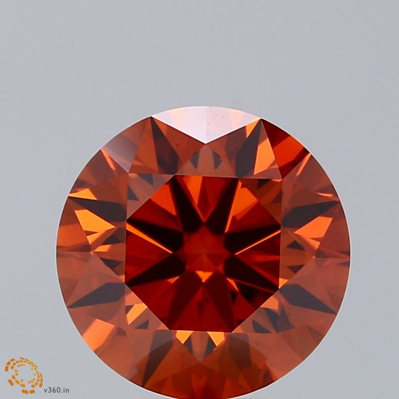 Round Fancy Vivid Orange Lab-grown Diamond 3.6ct VS2 loose diamond