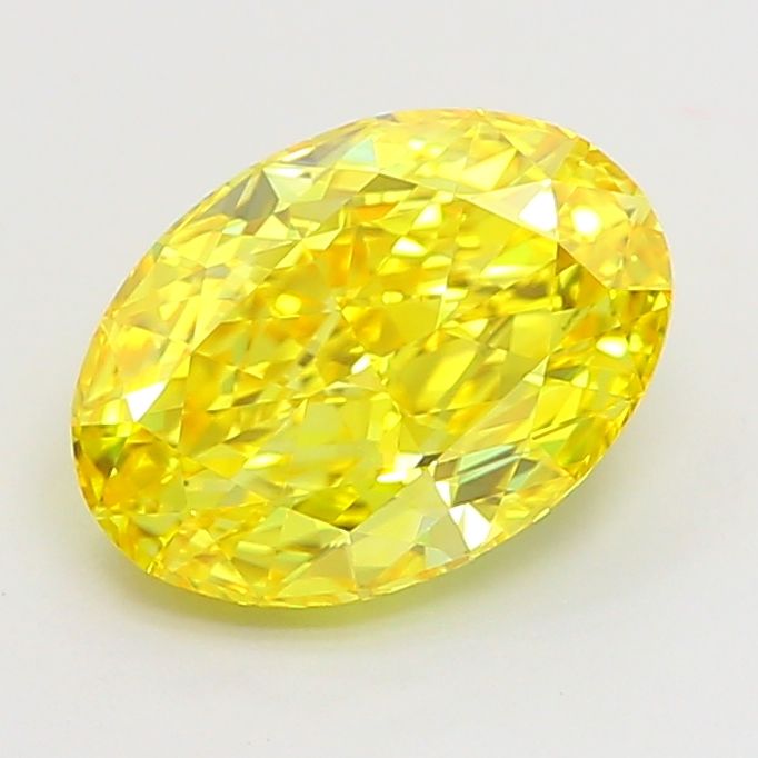 Oval Fancy Vivid Yellow Lab-grown Diamond 2.01ct IF loose diamond