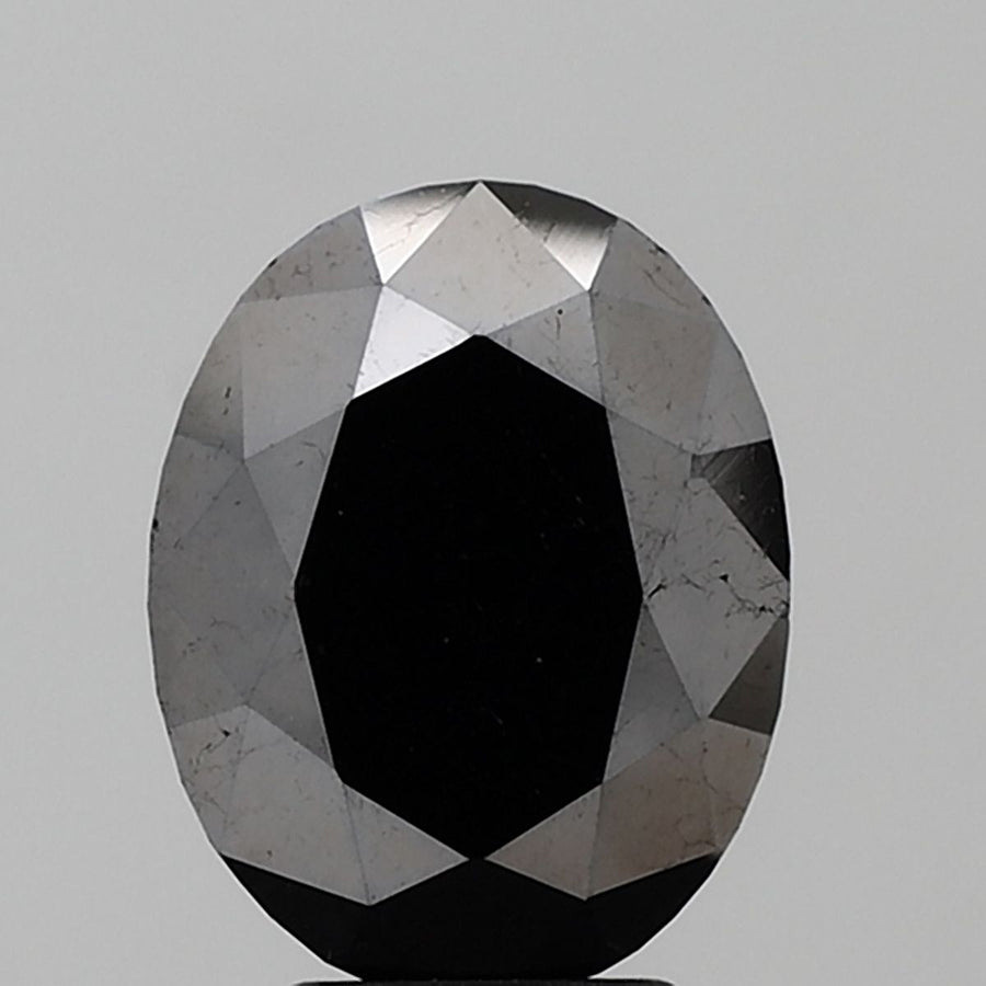 Oval Black Natural Diamond 3.57ct VVS2 loose diamond