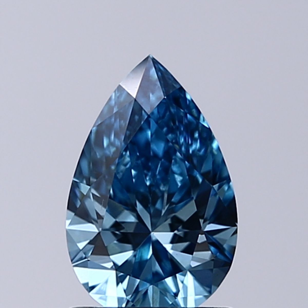 Pear Fancy Vivid Blue Lab-grown Diamond 0.91ct VVS2 loose diamond