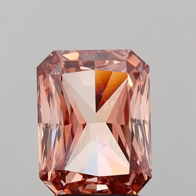Radiant Fancy Pinkish Brown Lab-grown Diamond 3.01ct VS1 loose diamond