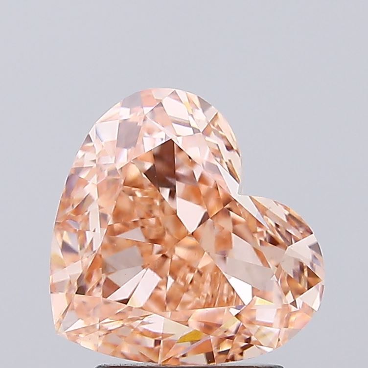 Heart Fancy Orange Brown Lab-grown Diamond 3.01ct VS1 loose diamond