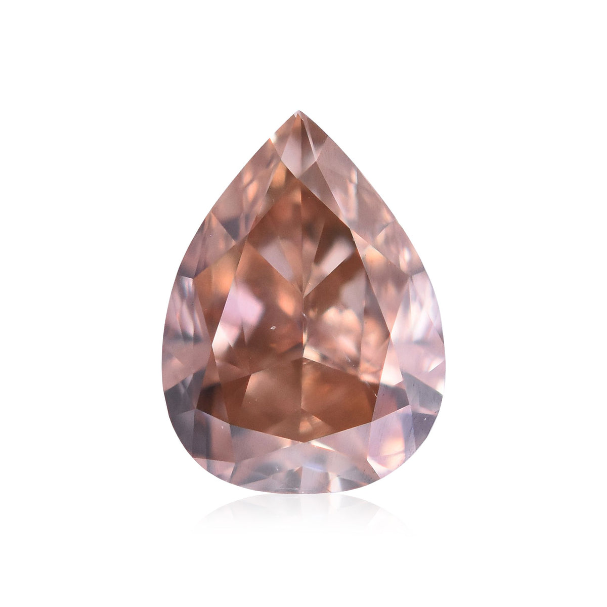 Pear Fancy Deep Pink Brown Natural Diamond 0.37ct SI1 loose diamond