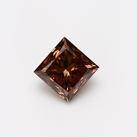 Princess Fancy Dark Orangey Brown Natural Diamond 0.42ct I1 loose diamond