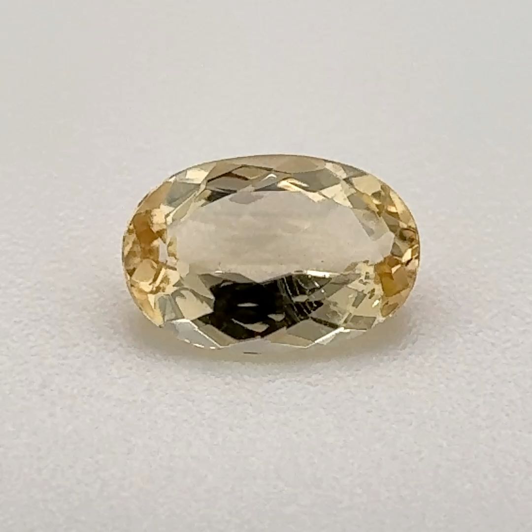 Oval Yellow Topaz 0.785ct loose gemstone