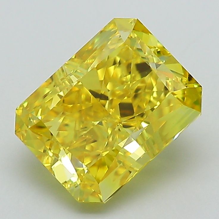 Radiant Fancy Vivid Yellow Lab-grown Diamond 2.32ct VS1 loose diamond