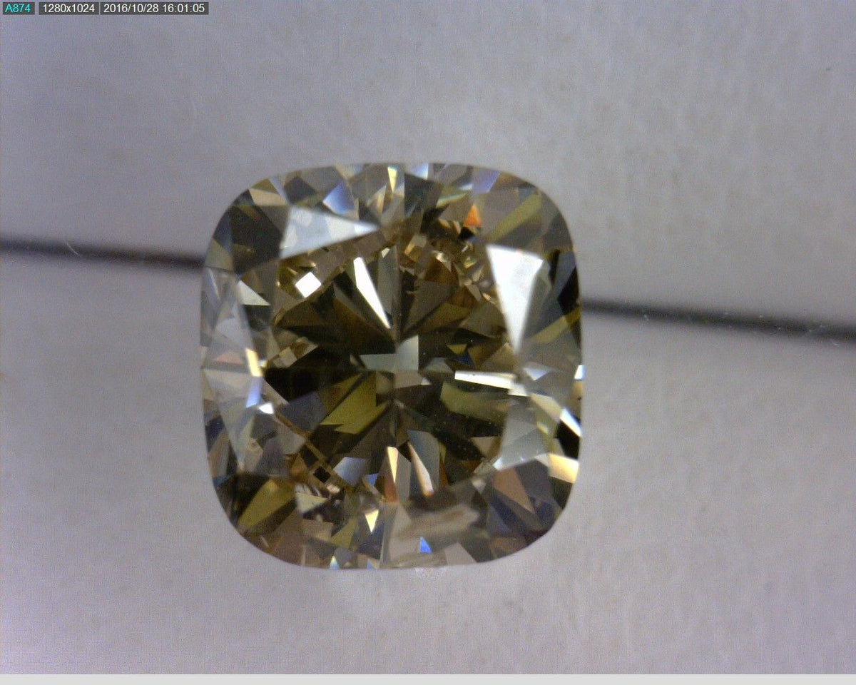 Cushion Champagne Natural Diamond 1.06ct I1 loose diamond