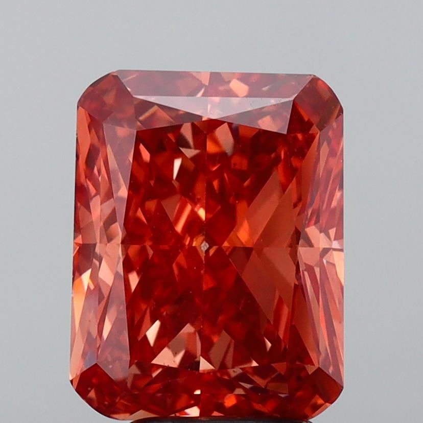 Radiant Fancy Vivid Brownish Orange Lab-grown Diamond 4.62ct VS2 loose diamond