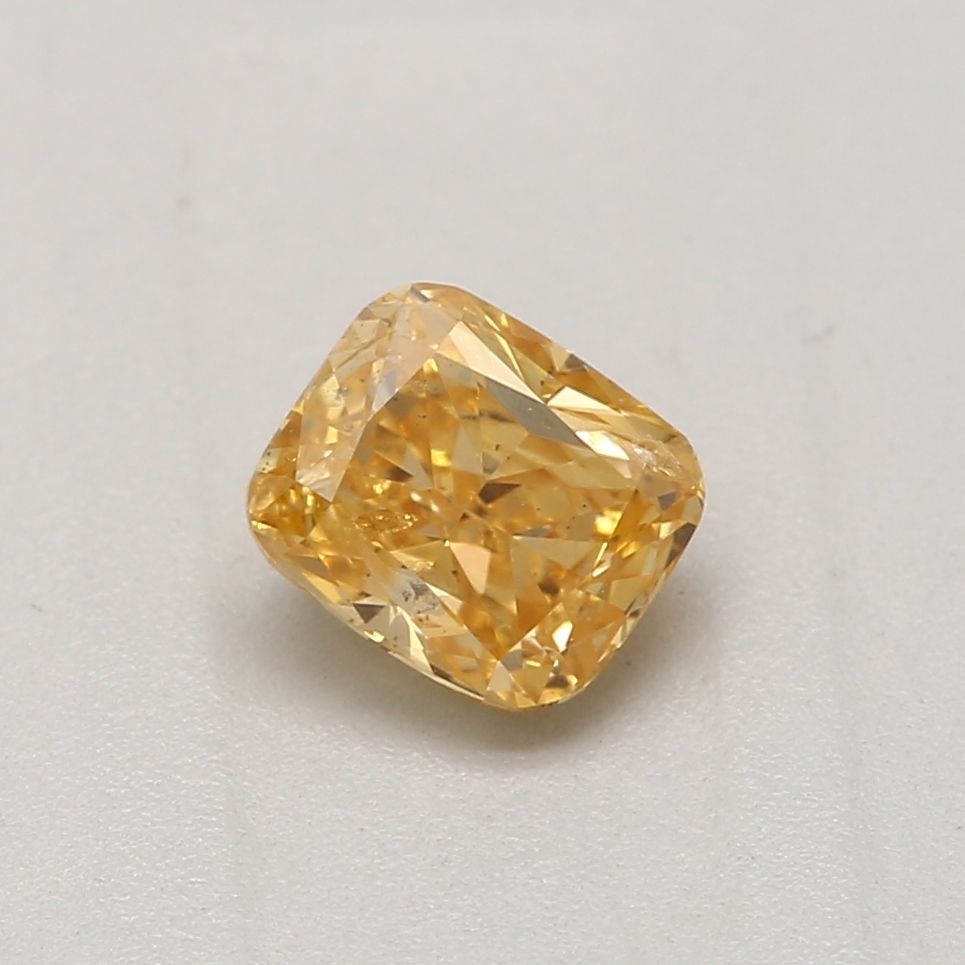 Cushion Fancy Intense Yellow Yellow Orange Natural Diamond 0.33ct I1 loose diamond