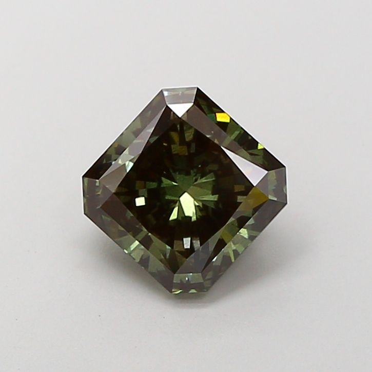Square Radiant Fancy Deep Green Lab-grown Diamond 2.03ct SI2 loose diamond