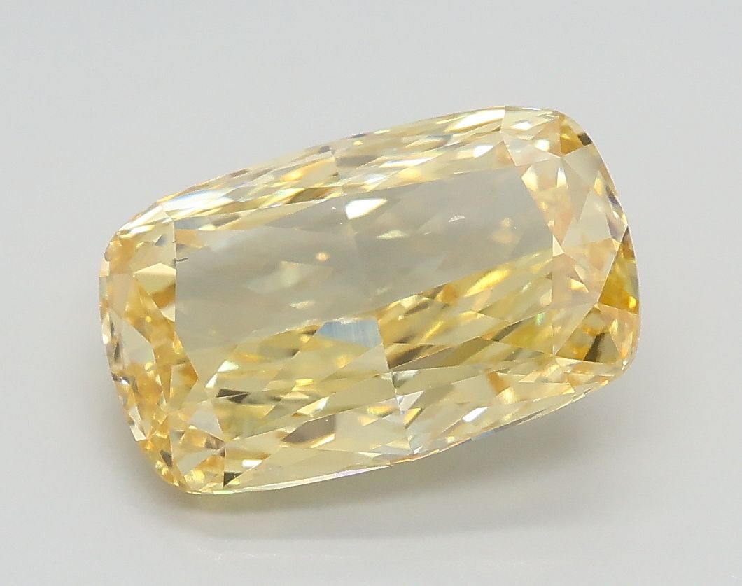 Cushion Fancy Intense Yellow Lab-grown Diamond 2.5ct VS2 loose diamond