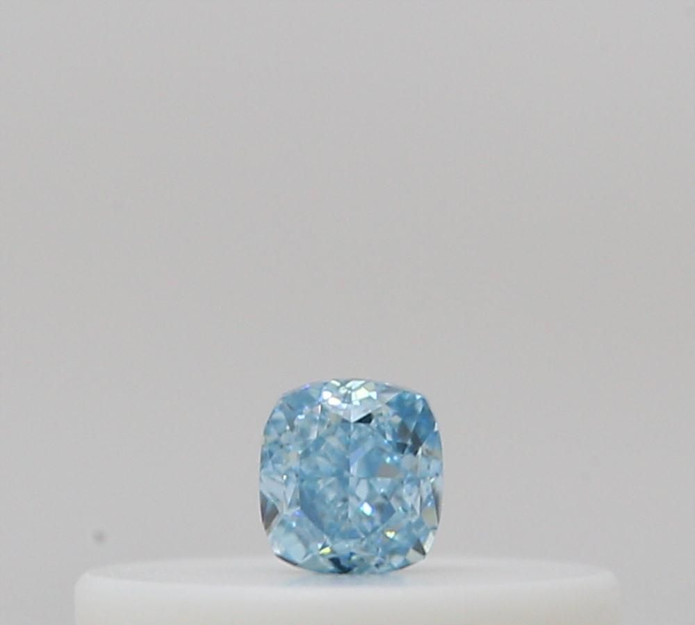 Cushion Fancy Intense Green Blue Natural Diamond 0.06ct loose diamond