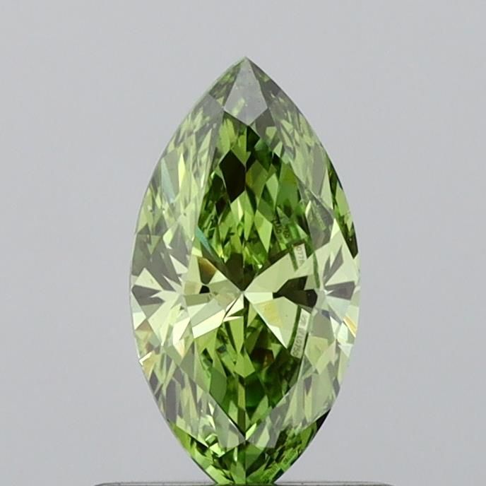 Marquise Fancy Vivid Green Lab-grown Diamond 0.55ct VS2 loose diamond