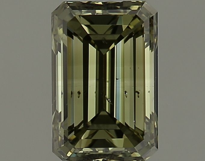 Emerald Fancy Dark Gray Yellowish Green Natural Diamond 0.7ct SI2 loose diamond