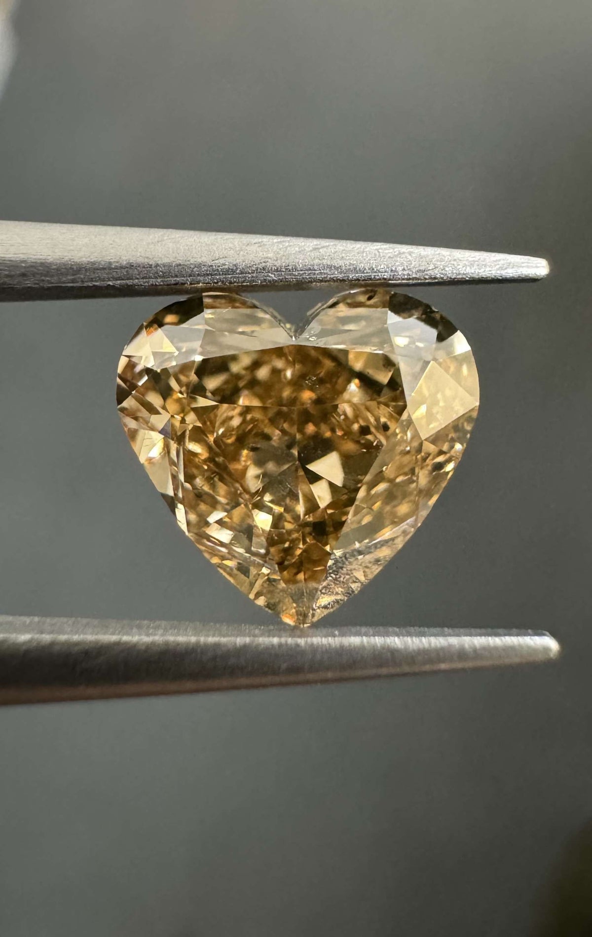 Heart Fancy Brown Orange Natural Diamond 1.18ct SI2 loose diamond