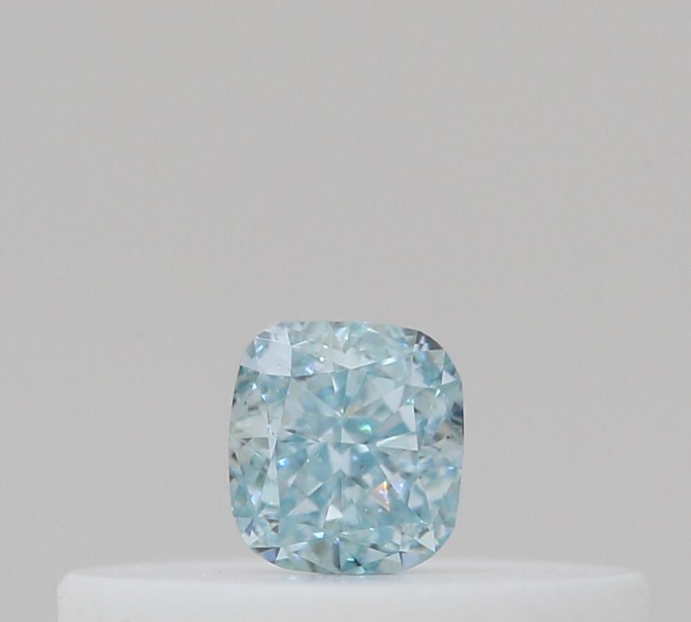 Cushion Fancy Intense Blue Green Natural Diamond 0.1ct loose diamond