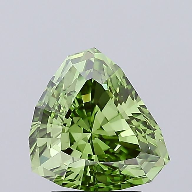 Shield Fancy Vivid Green Lab-grown Diamond 2.54ct VVS2 loose diamond