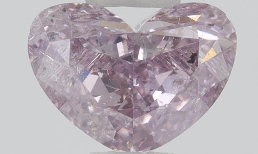 Heart Fancy Purple Pink Natural Diamond 0.31ct I1 loose diamond