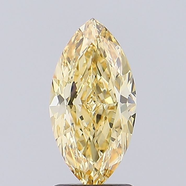 Marquise Fancy Intense Yellow Lab-grown Diamond 1.3ct VVS2 loose diamond