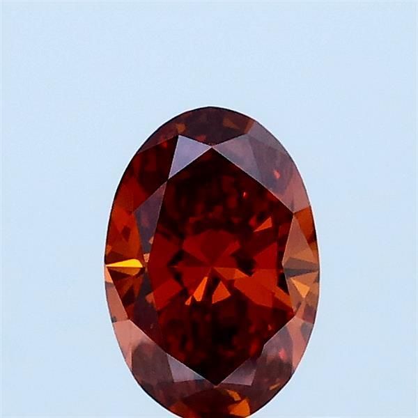 Oval Fancy Vivid Brownish Orange Lab-grown Diamond 0.5ct VS1 loose diamond