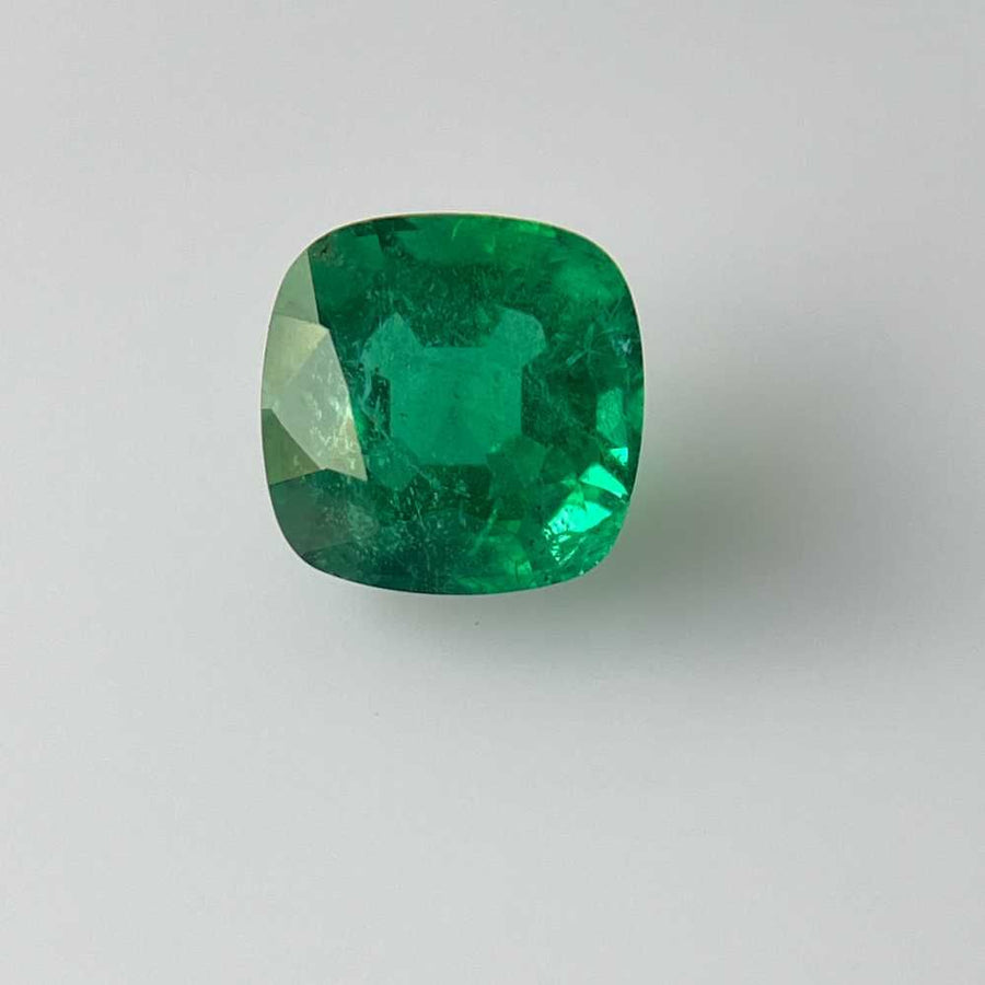 Cushion Green Emerald 3.48ct loose gemstone