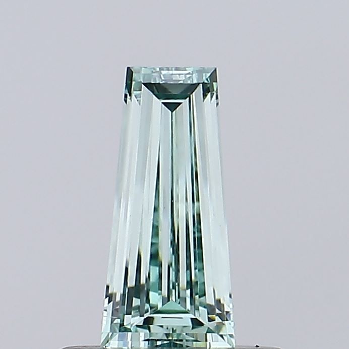 Tapered Baguette Fancy Intense Green Lab-grown Diamond 0.42ct VVS2 loose diamond