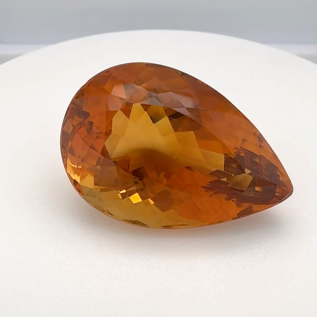 Pear Orange Citrine 25.375ct loose gemstone