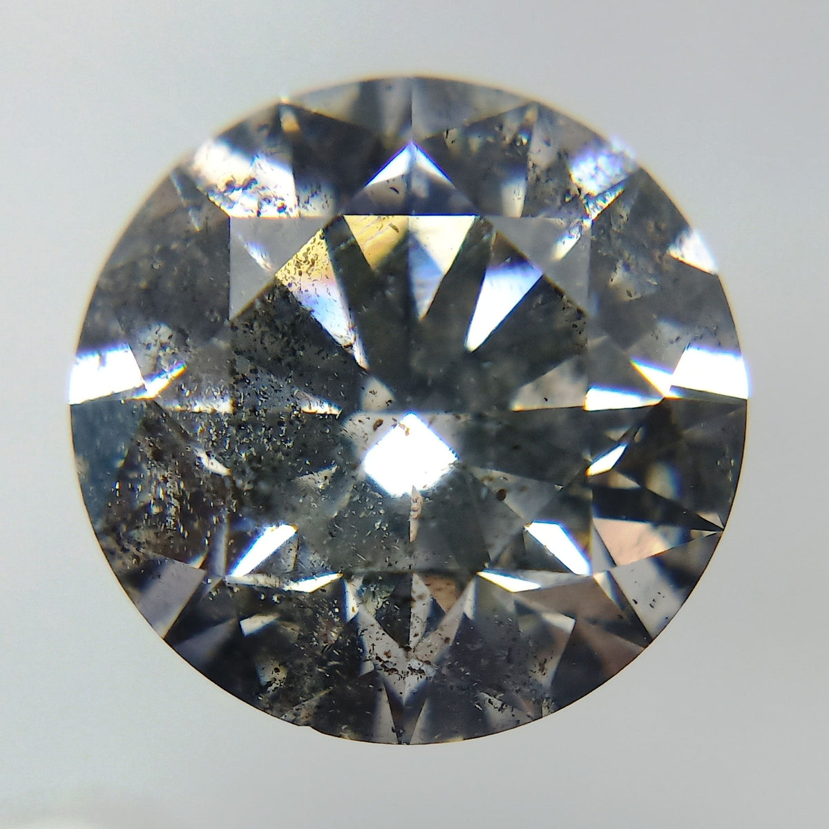 Round Fancy Light Gray Natural Diamond 3ct loose diamond