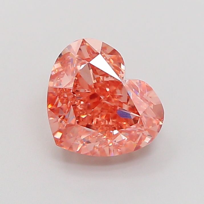 Heart Fancy Pinkish Brown Lab-grown Diamond 3.02ct VVS2 loose diamond