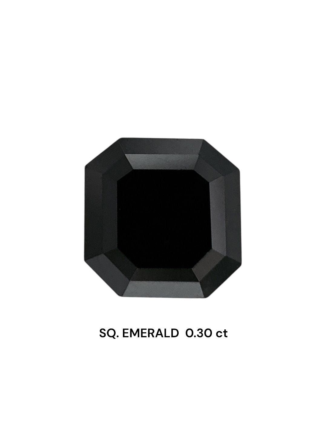 Square Emerald Fancy Black Natural Diamond 0.3ct VVS2 loose diamond