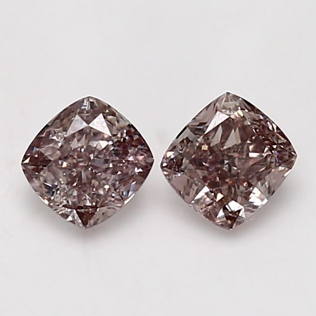 Cushion Fancy Pink Brown Natural Diamond 0.54ct VS2 loose diamond