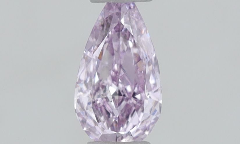 Pear Fancy Intense Pink Purple Natural Diamond 0.2ct SI2 loose diamond
