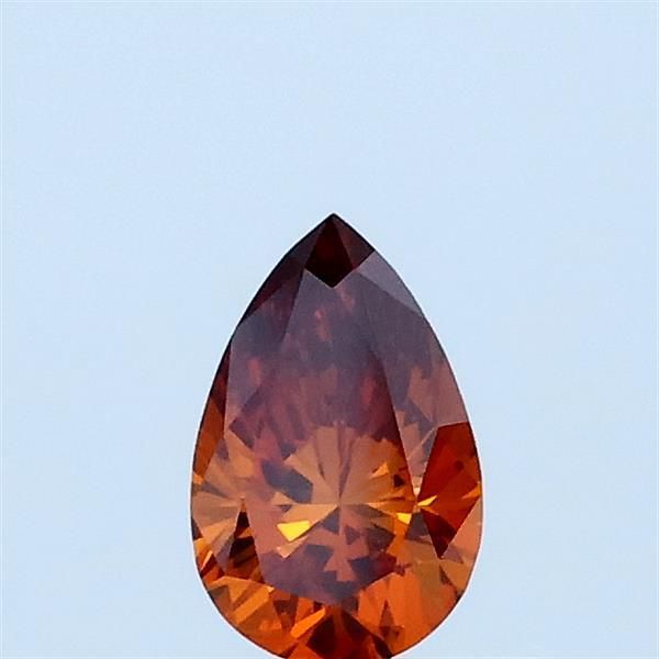 Pear Fancy Vivid Brownish Orange Lab-grown Diamond 0.31ct VVS2 loose diamond