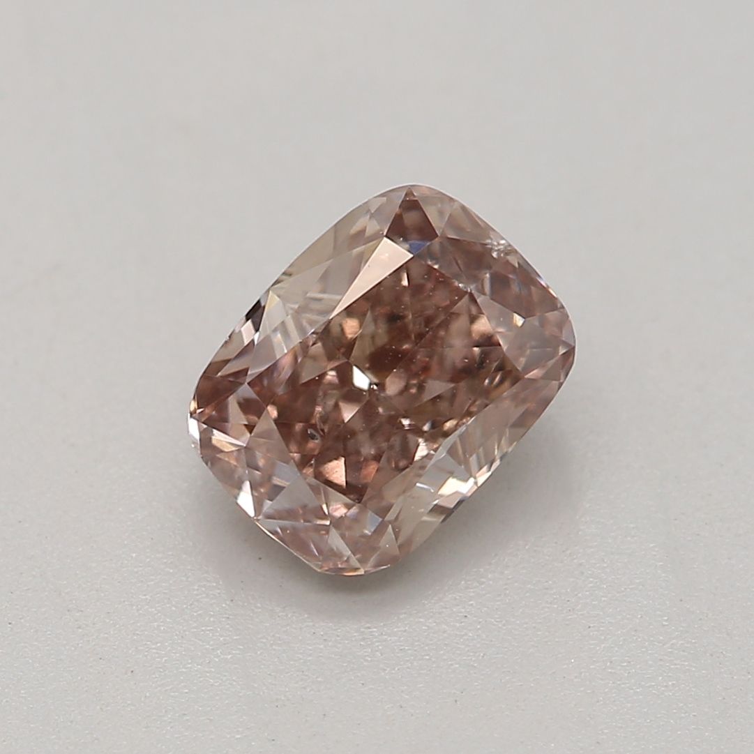Cushion Fancy Pinkish Brown Natural Diamond 0.61ct SI1 loose diamond