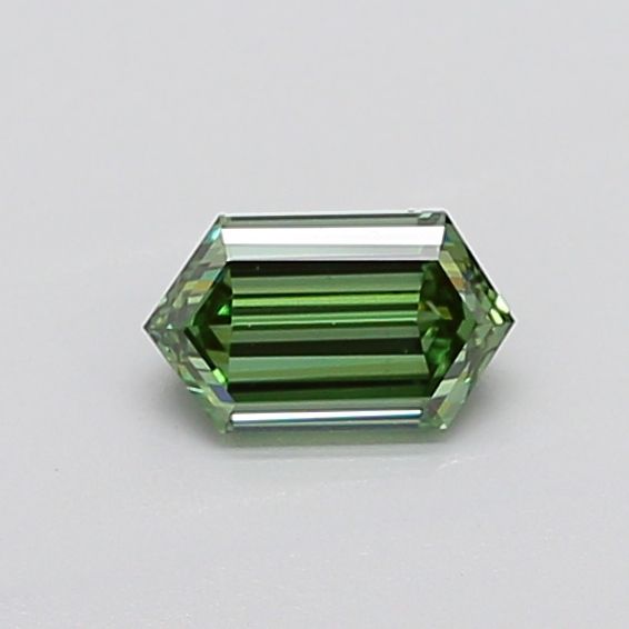 Hexagonal Fancy Vivid Green Lab-grown Diamond 0.79ct VS1 loose diamond